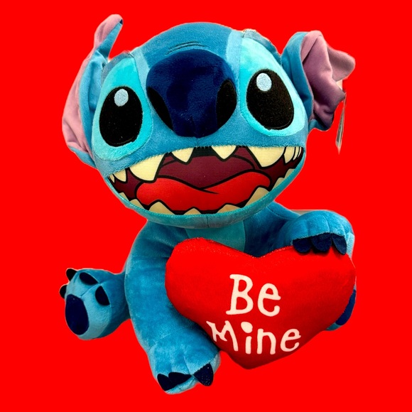 LILO & STITCH OVERSIZED VALENTINE “BE MINE” PLUSH GREETER - Picture 1 of 1